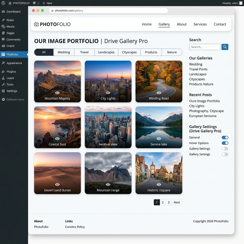 Drive Gallery Pro Dashboard